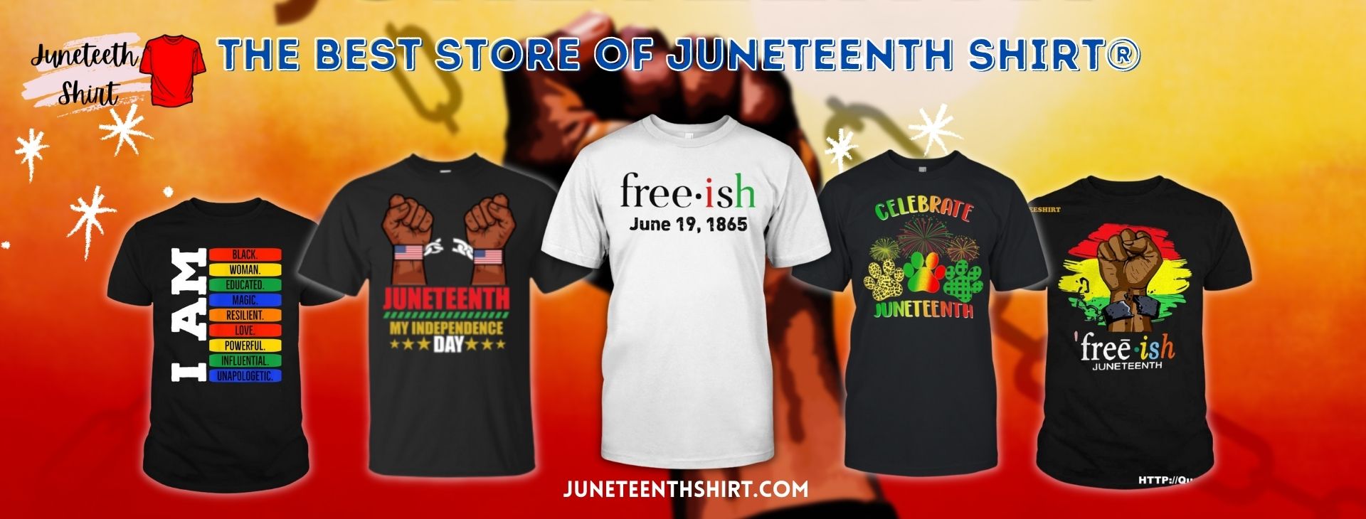 Juneteenth Shirt Store Banner - Juneteenth Shirt